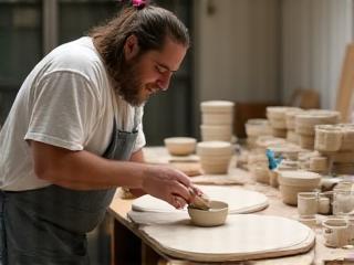 Pottery workshop session in progress